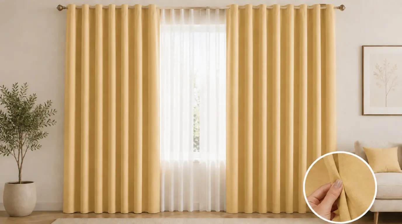 Beige curtain preview
