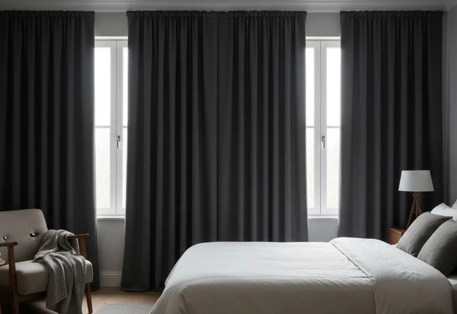 Durable blackout polyester curtains for homes