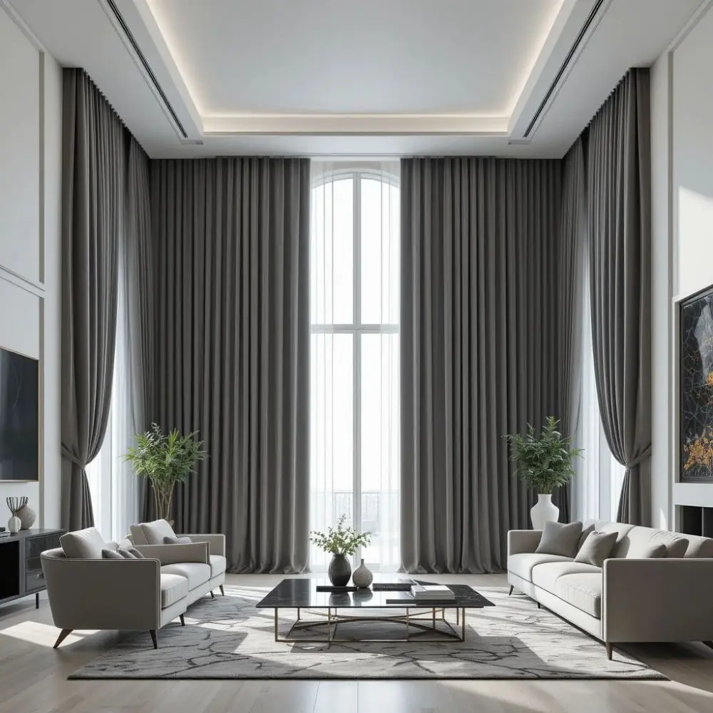Custom window curtain project Dubai