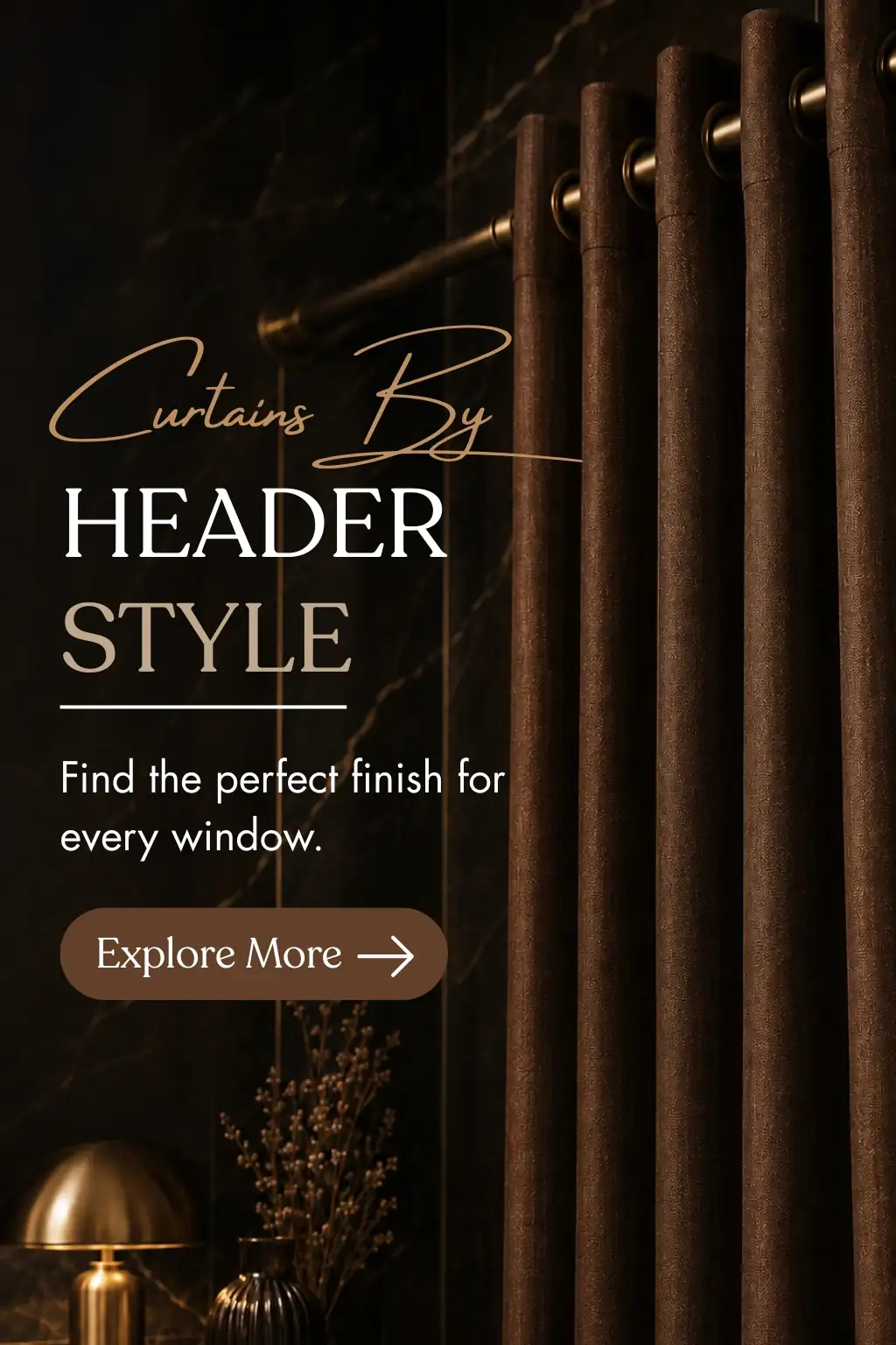 Header Style Banner for curtain shop