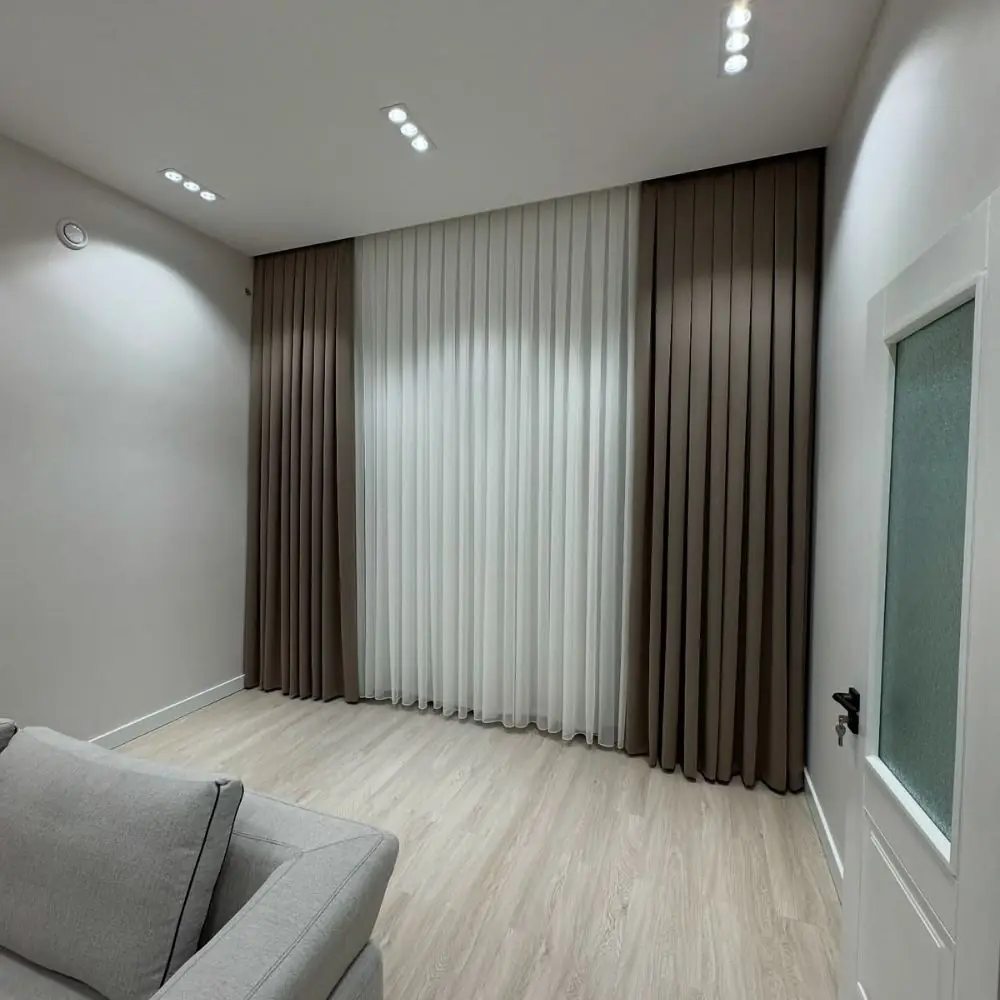 Motorized curtain installation project Dubai