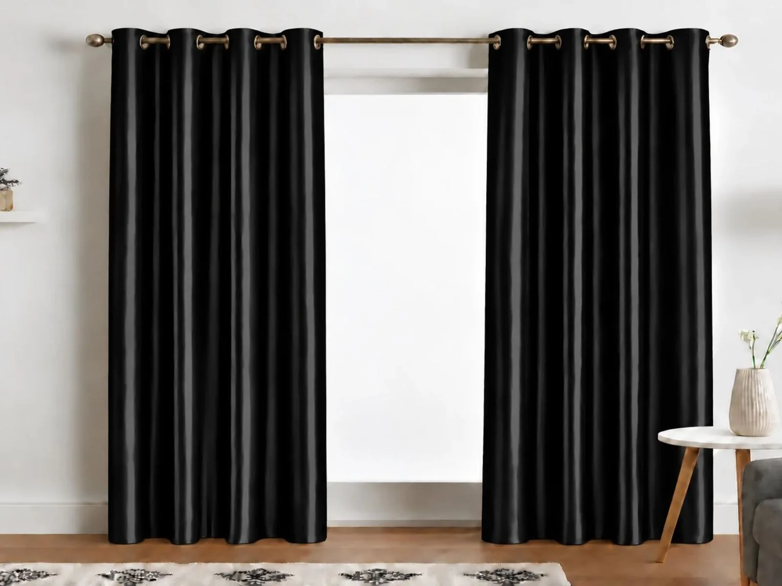 Black Silk Curtain