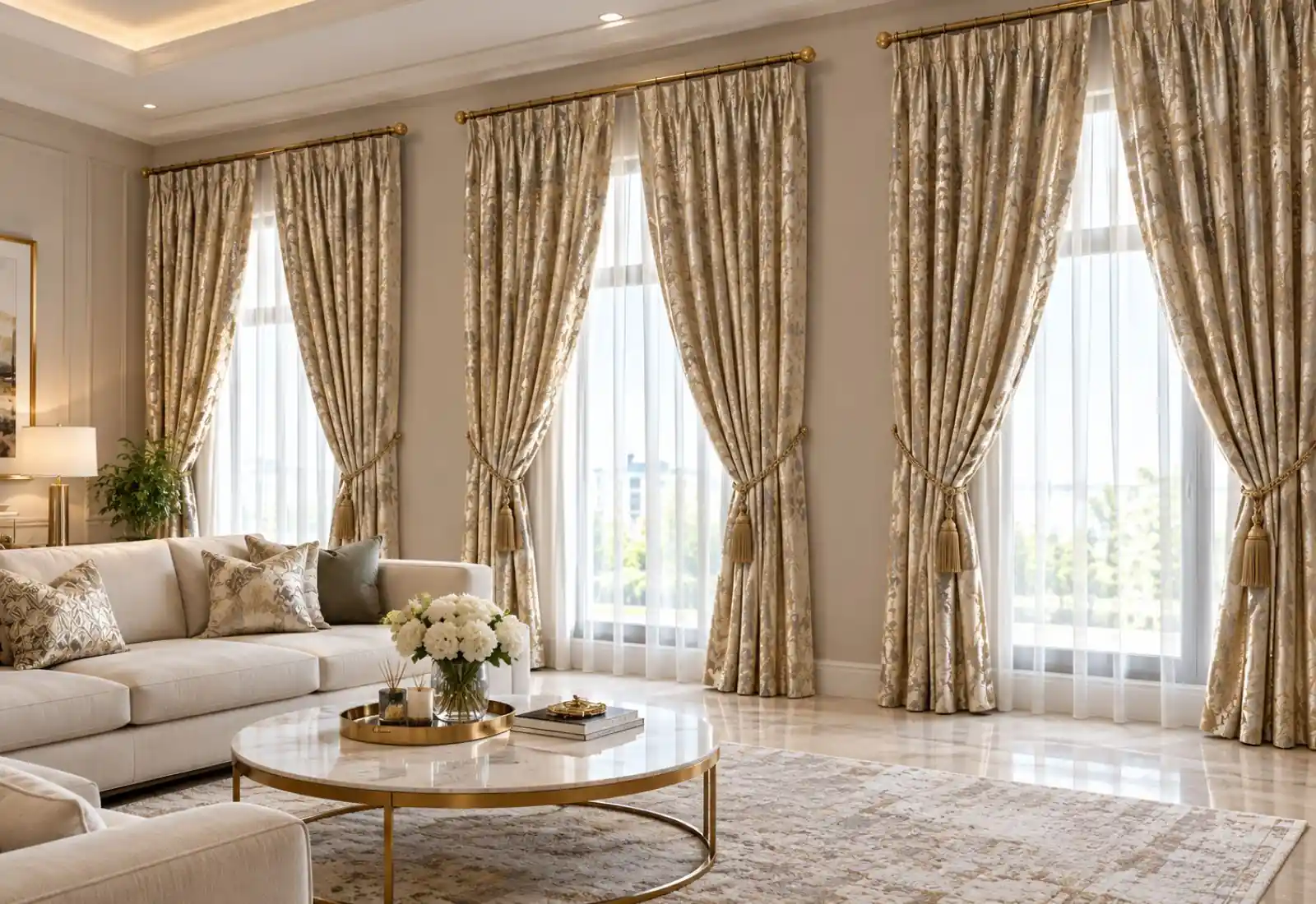 Brocade Silk Curtains