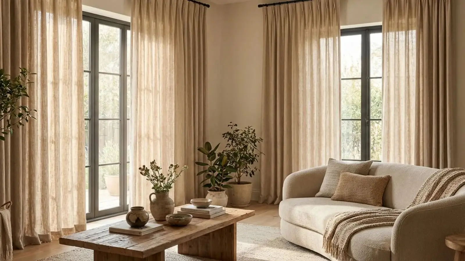 Made-to-measure curtains fitted for perfect window size