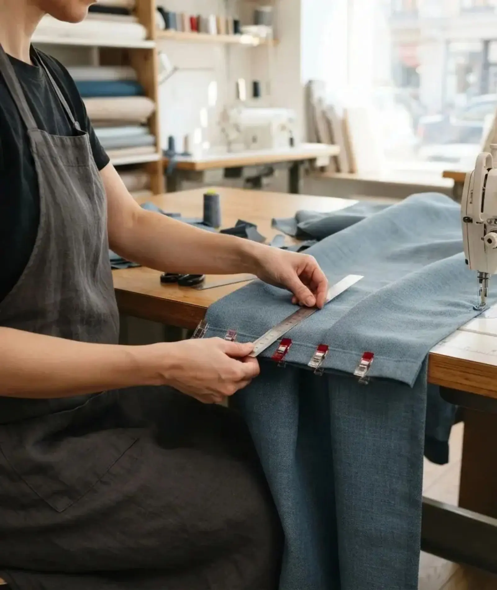 Easy step-by-step curtain altering process illustration