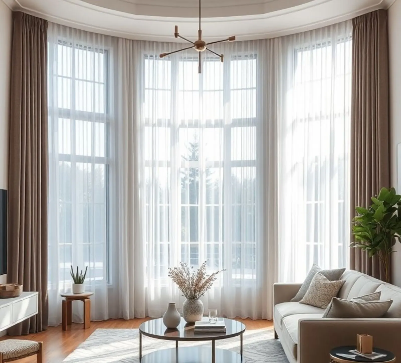 Simple curtain installation process illustration steps