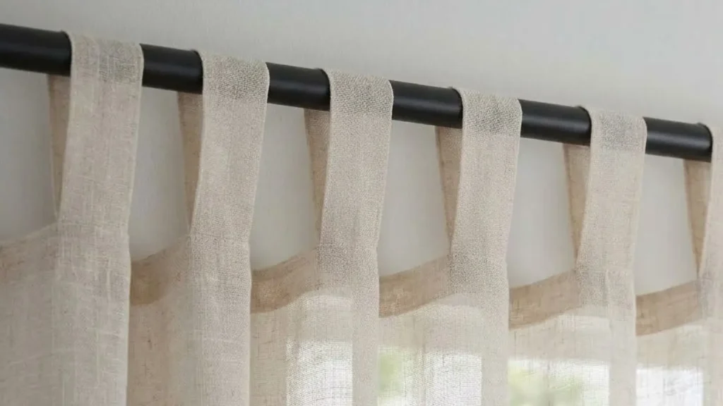 Tab Top sheer curtain header