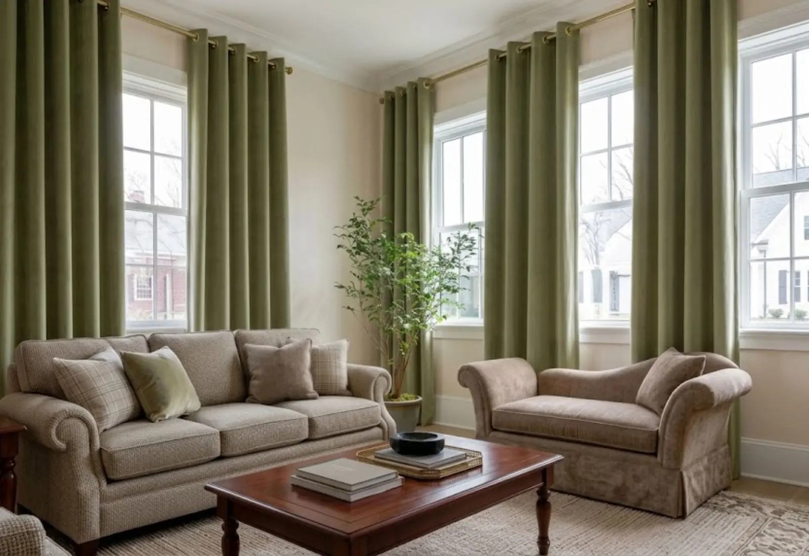 Velvet Eyelet Curtains