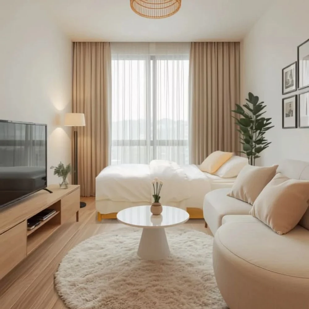 Curtains installed in stylish Dubai apartment