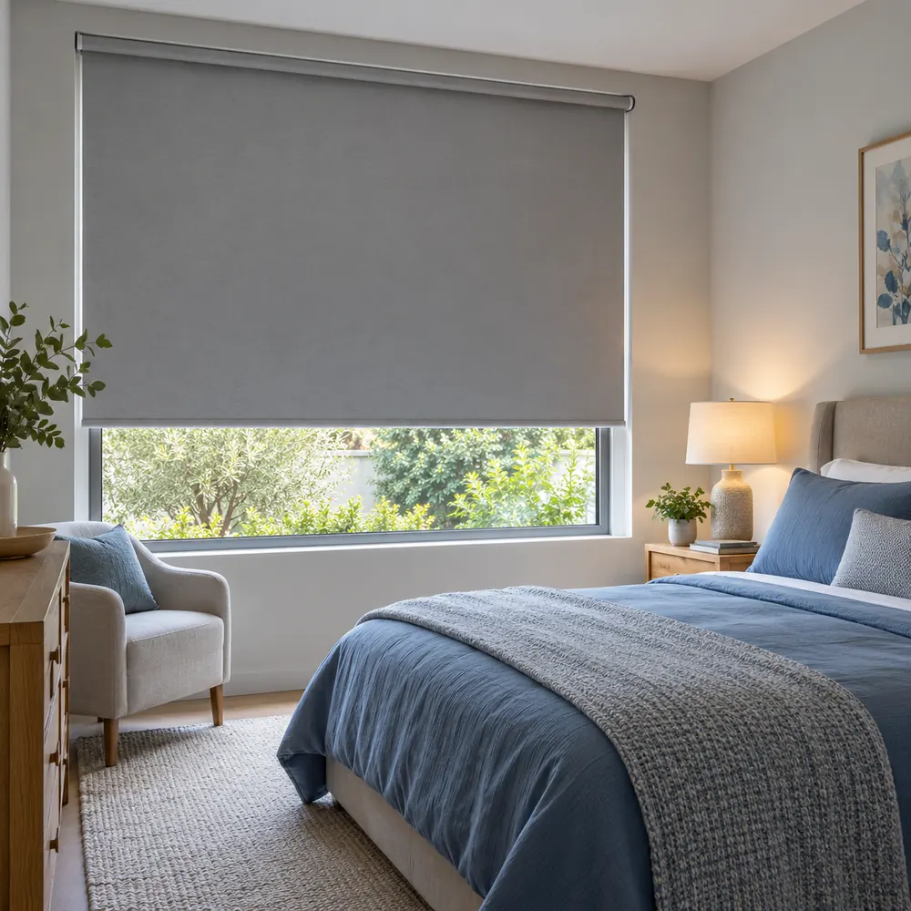 Blackout Blinds In Guest Bedroom