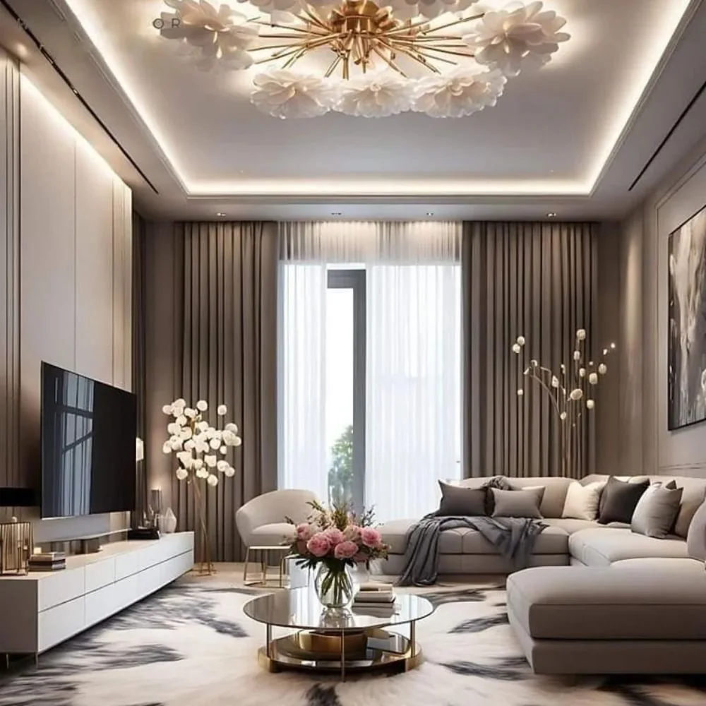 Contemporary living room curtain design project gallery