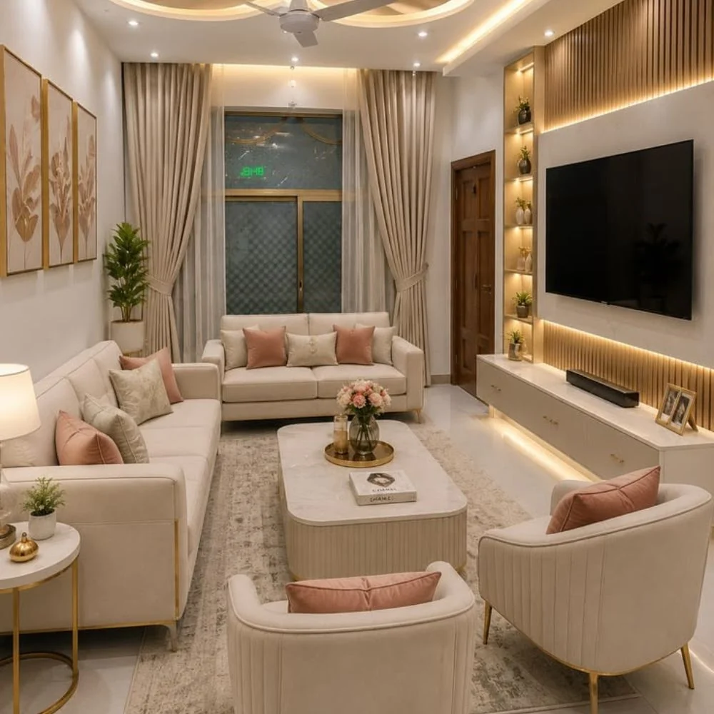 Custom designed living room curtains project gallery