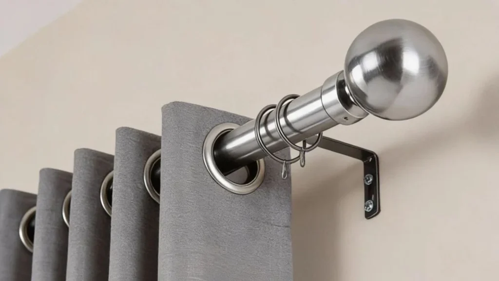 Eyelet bracket installed on wall for support