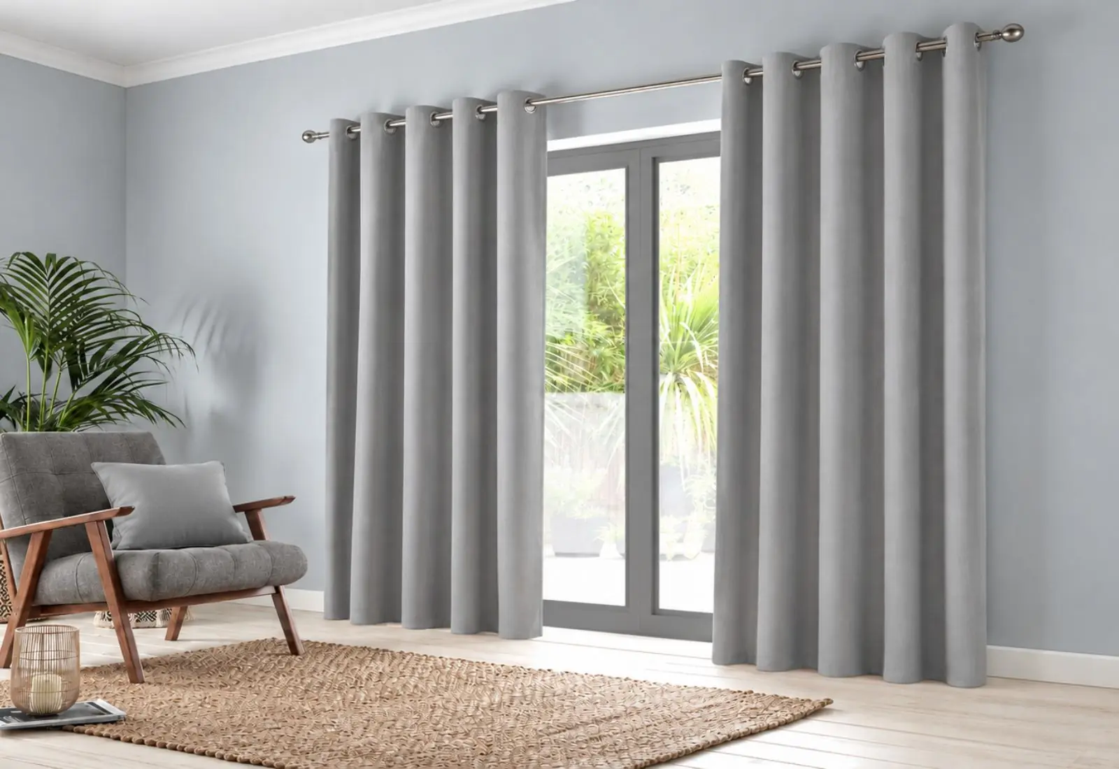 Grey Livingroom Curtain