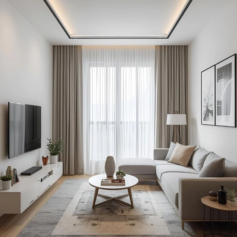 Curtains installed in luxury hotel room Dubai