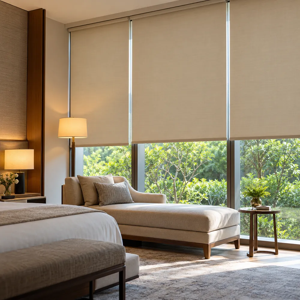 Neutral Blinds In Hotel Suite