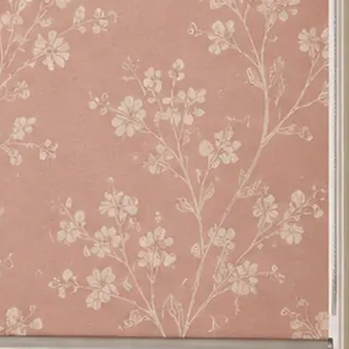 Pink Printed Blind Fabric Detail