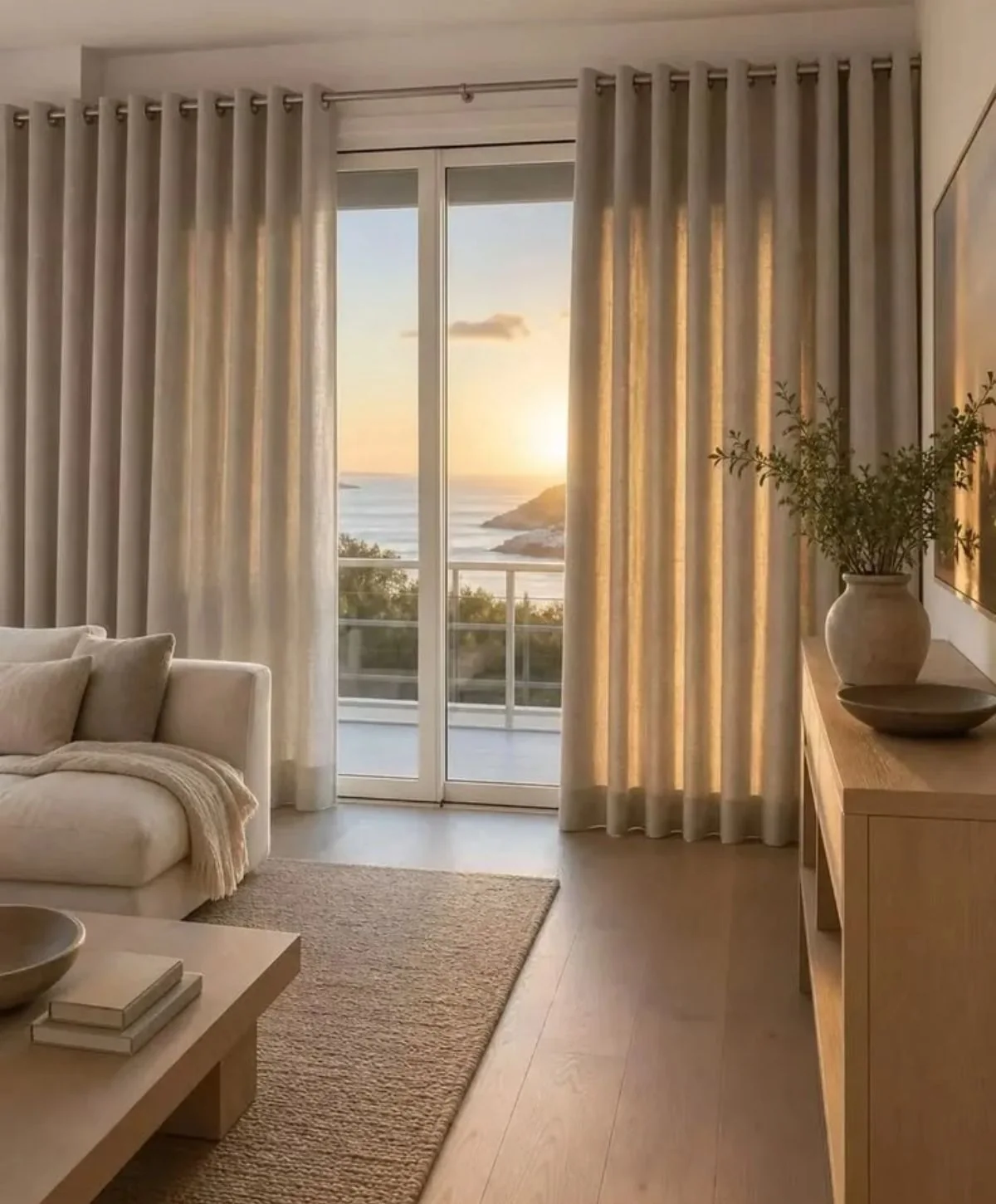 Natural linen curtain project recently completed