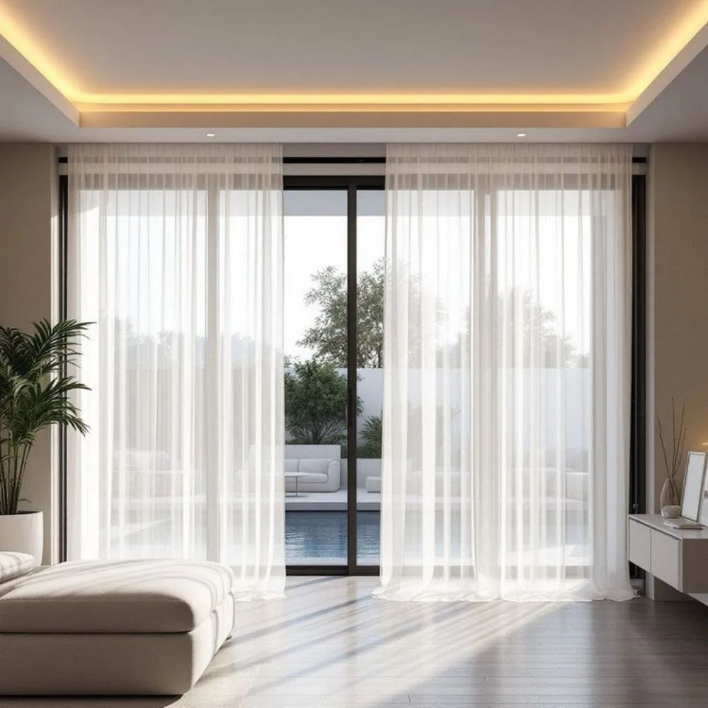 Sheer curtain project recently completed professionally