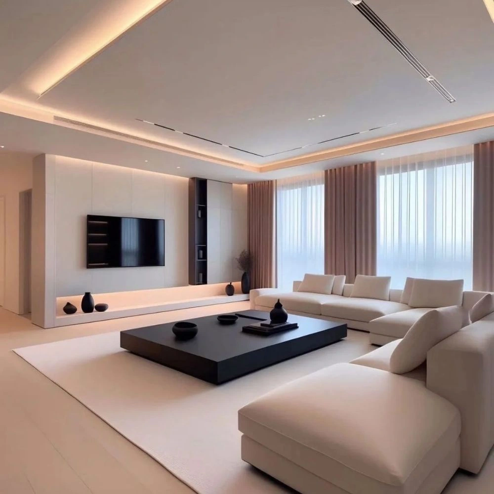 Sophisticated living room curtains recent project display