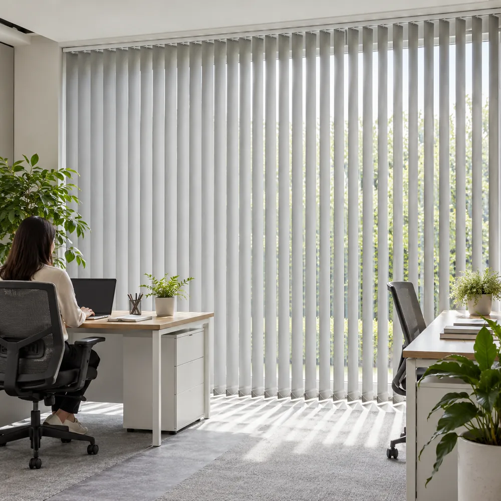 Vertical Blinds In Work Space