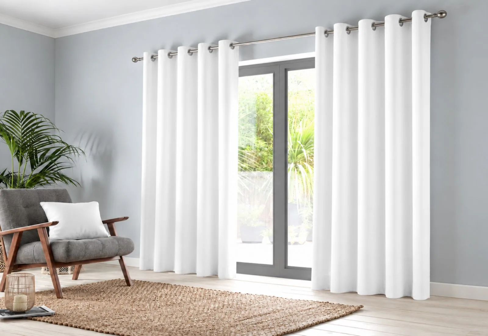 White Livingroom Curtain